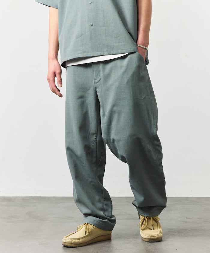 [New Color Added] Quick-Dry Material Relaxed Fit Tapered Easy Pants Linen-like