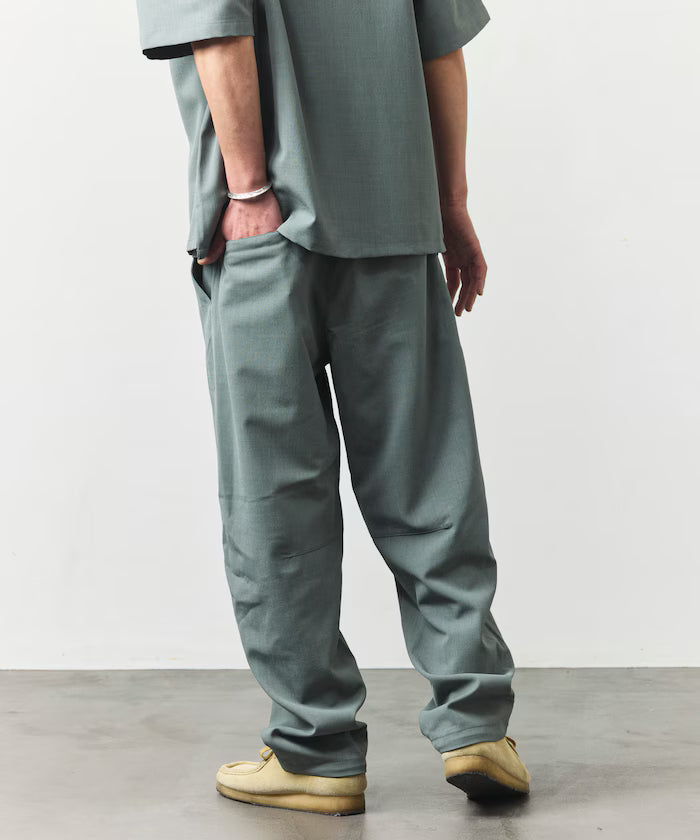 [New Color Added] Quick-Dry Material Relaxed Fit Tapered Easy Pants Linen-like