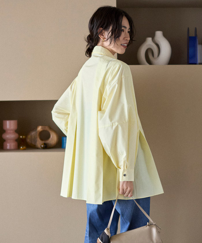 Box Stacked Balloon Sleeve Long Sleeve Shirt