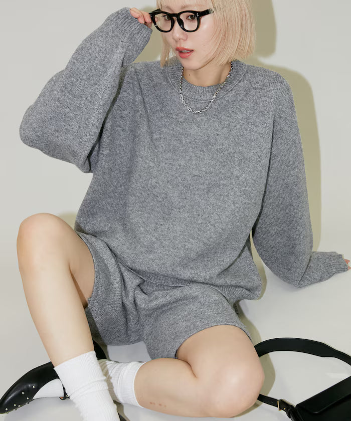 Knit Top Short Pants Set Up Limited Edition