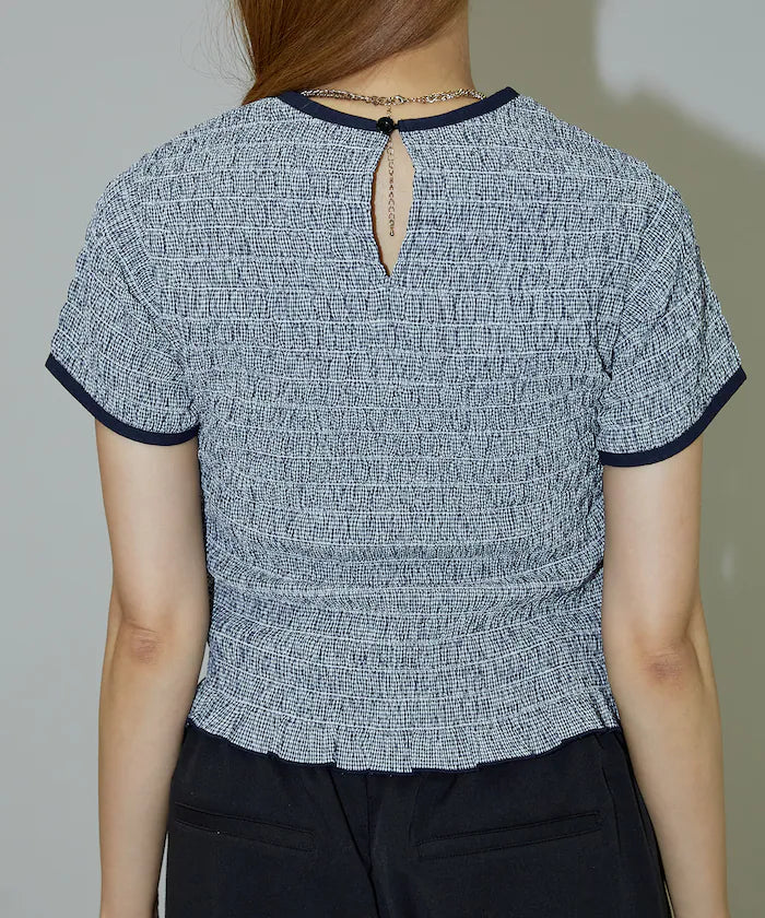 Shearing Design Check Pullover Shirt