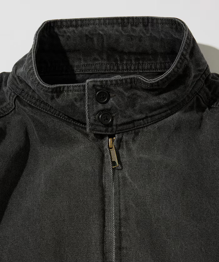 Relaxed Fit Harrington Denim Jacket
