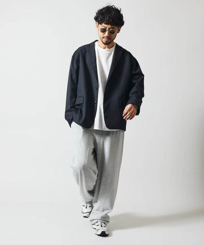 Sleeve-Contrast Tailored Jacket / Relaxed Fit