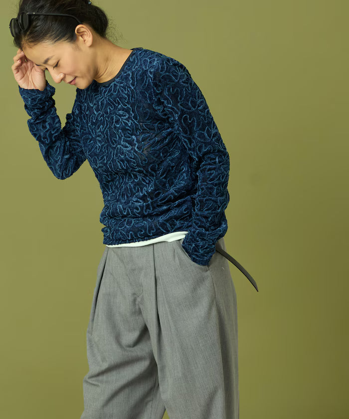 Mesh Velour Top