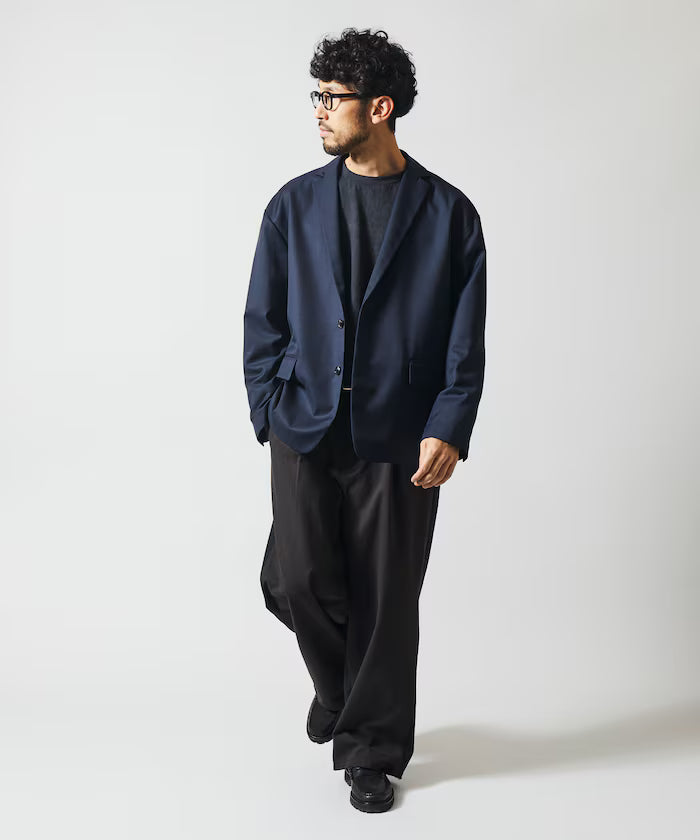 Sleeve-Contrast Tailored Jacket / Relaxed Fit