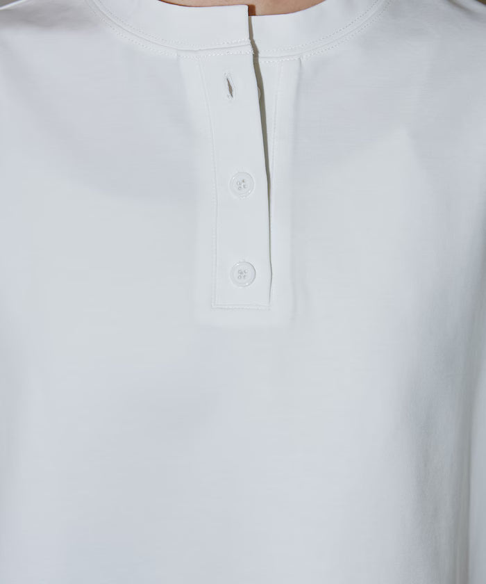 <contact cool> Cool Ponte Henry Neck T-Shirt Limited Release