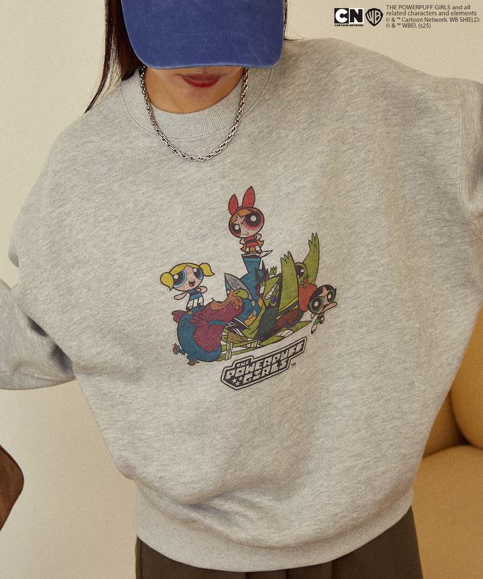 The Powerpuff Girls Front Art Crew Neck Sweatshirt Limited Edition
