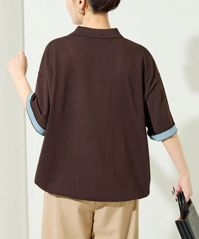 Relax Fit Relax Fit Cool Touch Color Block Knit Polo Shirt [Limited Edition]