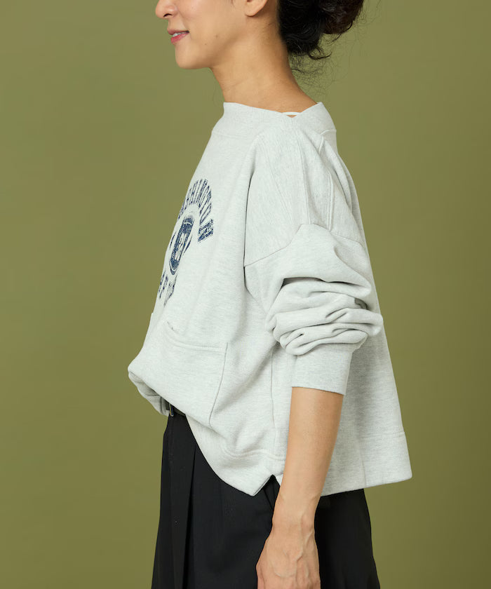 Boat Neck Short Sweatshirt