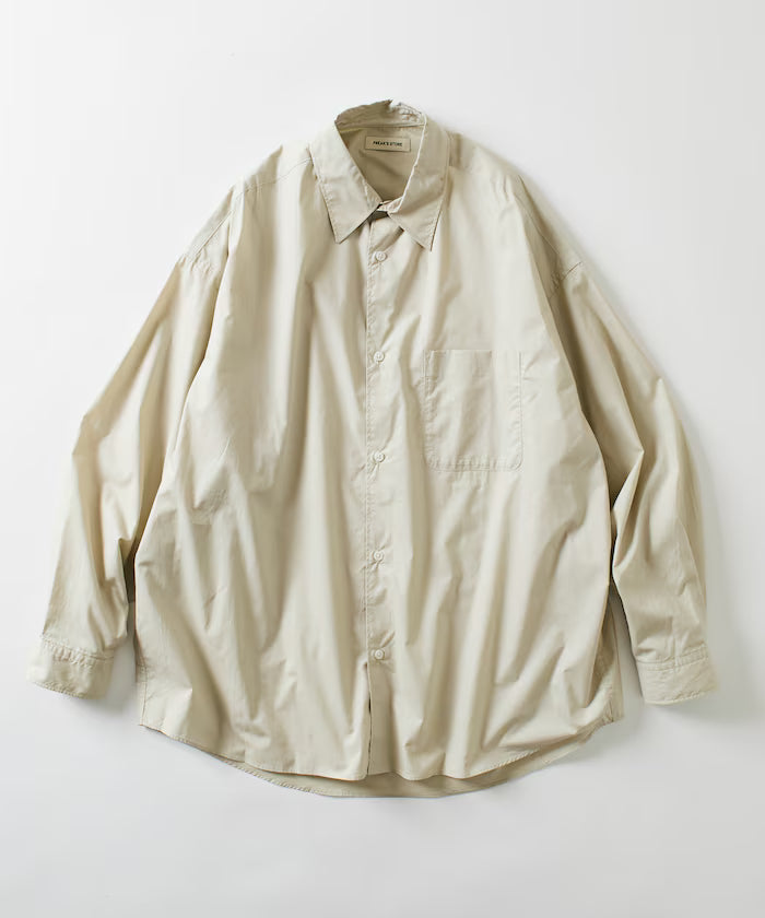 Relax Fit Relax Fit Regular Collar Shirt [Limited Edition] - Beige