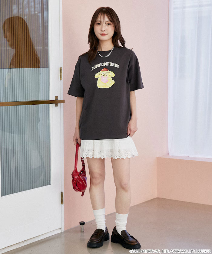 "SANRIO CHARACTERS" College Style Printed T-Shirt Limited Edition