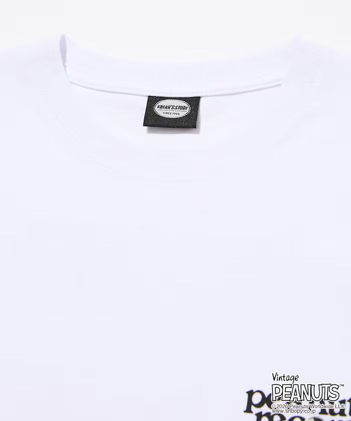 PEANUTS/Peanuts Exclusive Big Silhouette Back Print Crew Neck T-Shirt/Records [Limited Edition]