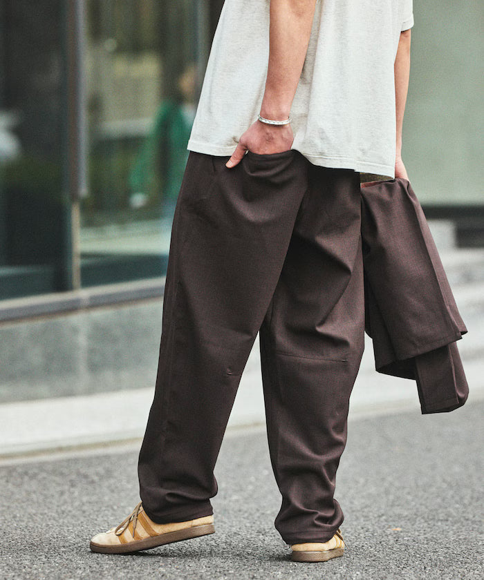 [New Color Added] Quick-Dry Material Relaxed Fit Tapered Easy Pants Linen-like