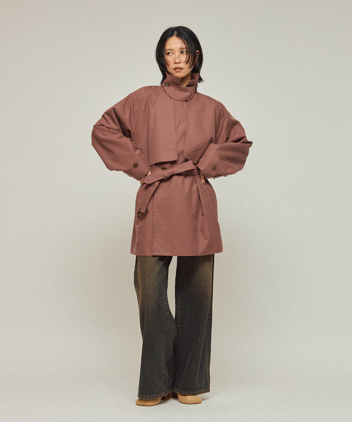 Mid-length T/C Chambray Trench Coat