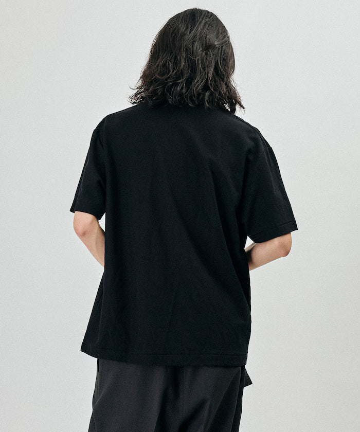 One Point Embroidered Pique Skipper Polo Shirt
