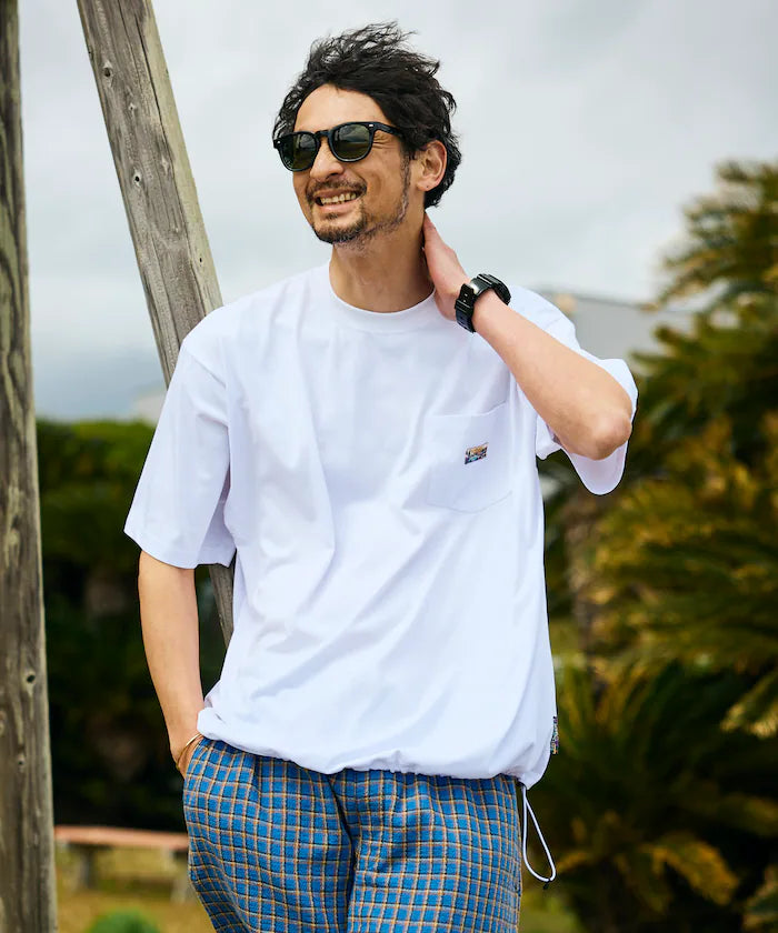 FREAK'S STORE for BEACH & FES Relax Fit One Point Logo Spindle Pocket T-shirt