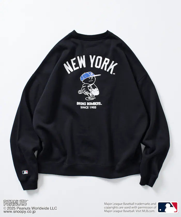 MLB×PEANUTS Exclusive Big Silhouette Back Print Crew Neck Sweat/YANKEES [Limited Edition]