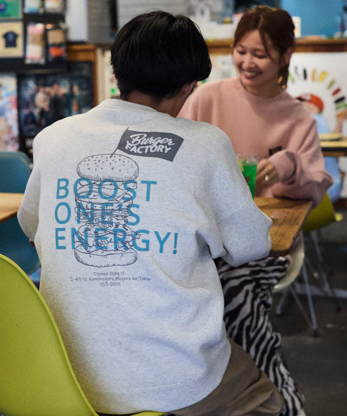 Burger Factory x FREAK'S STORE / Burger Factory Limited Edition Big Silhouette Back Print Crew Neck Sweatshirt [Limited Release]