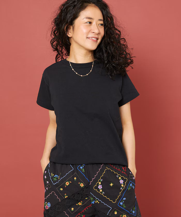 Oil Cut Process T-shirt - Black