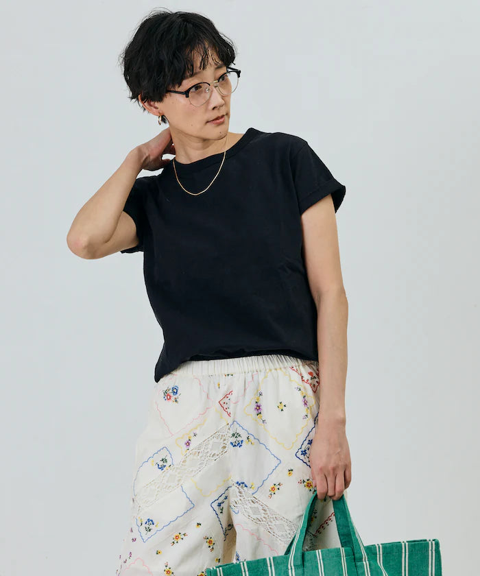Oil Cut Process T-shirt - Black