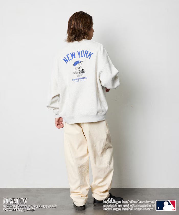 MLB×PEANUTS Exclusive Big Silhouette Back Print Crew Neck Sweat/YANKEES [Limited Edition]