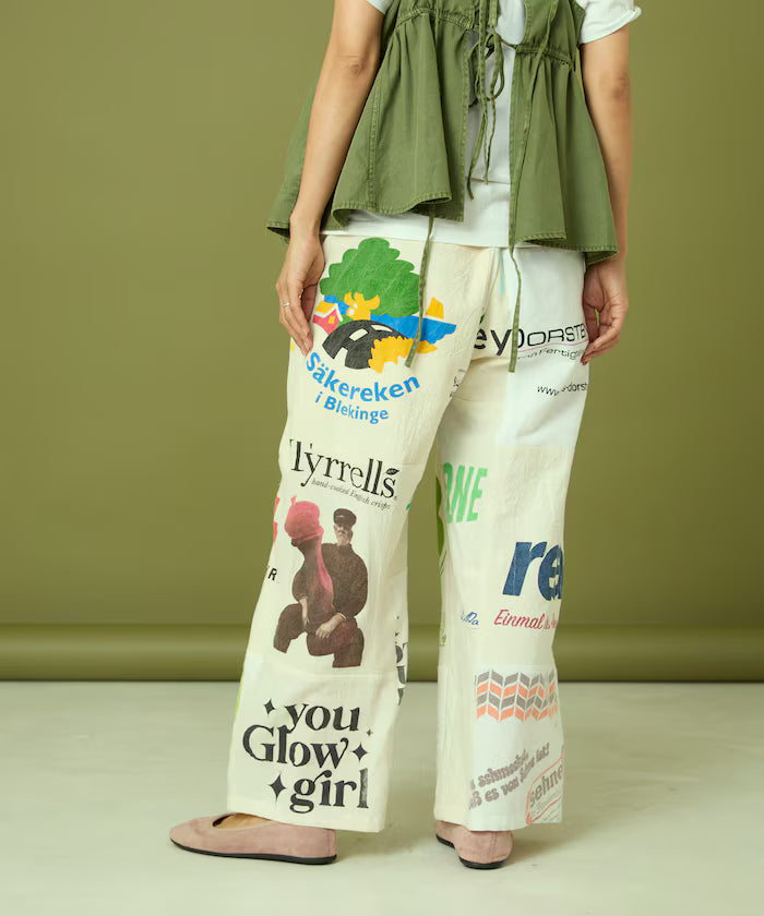 vintage European eco bag remake pants