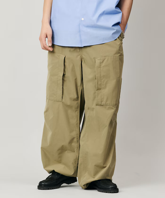 Quick Dry Fabric Wide Silhouette Poly Rip Cross Military Helicrew Pants/UV Cut/Quick Dry 【Limited Edition】