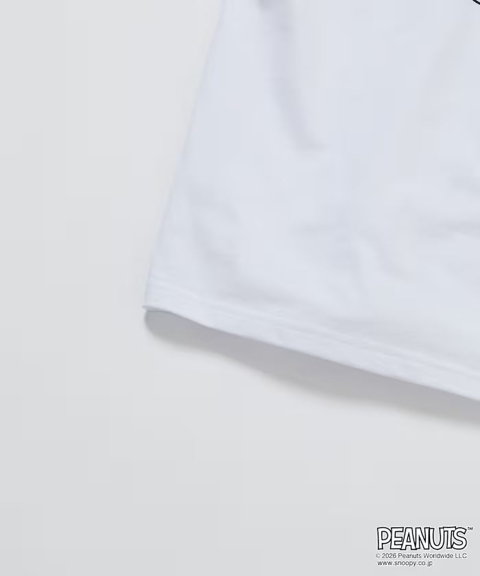 PEANUTS/Peanuts Exclusive Big Silhouette Back Print Crew Neck T-Shirt/HAPPY FUN DAY [Limited Release]