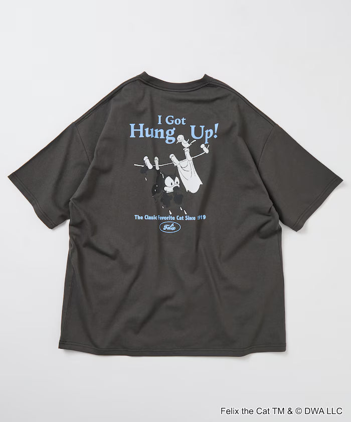 Limited Edition FELIX THE CAT Big Silhouette Back Print Crew Neck T-Shirt