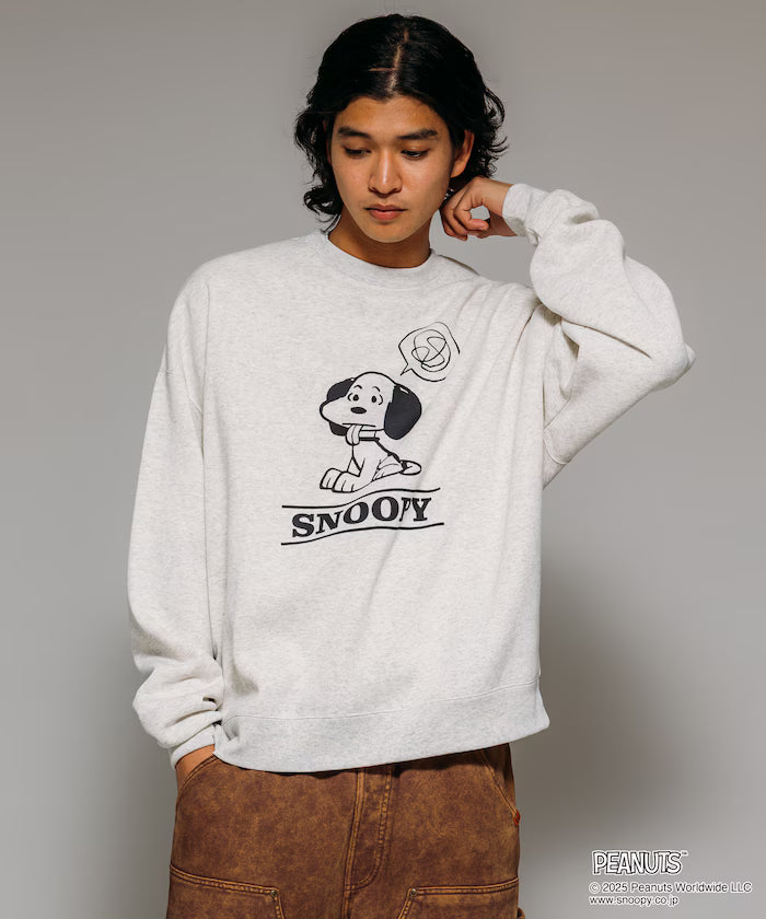 PEANUTS/Peanuts Exclusive Front Print Crew Neck Sweat/Shibe 【Limited Edition】