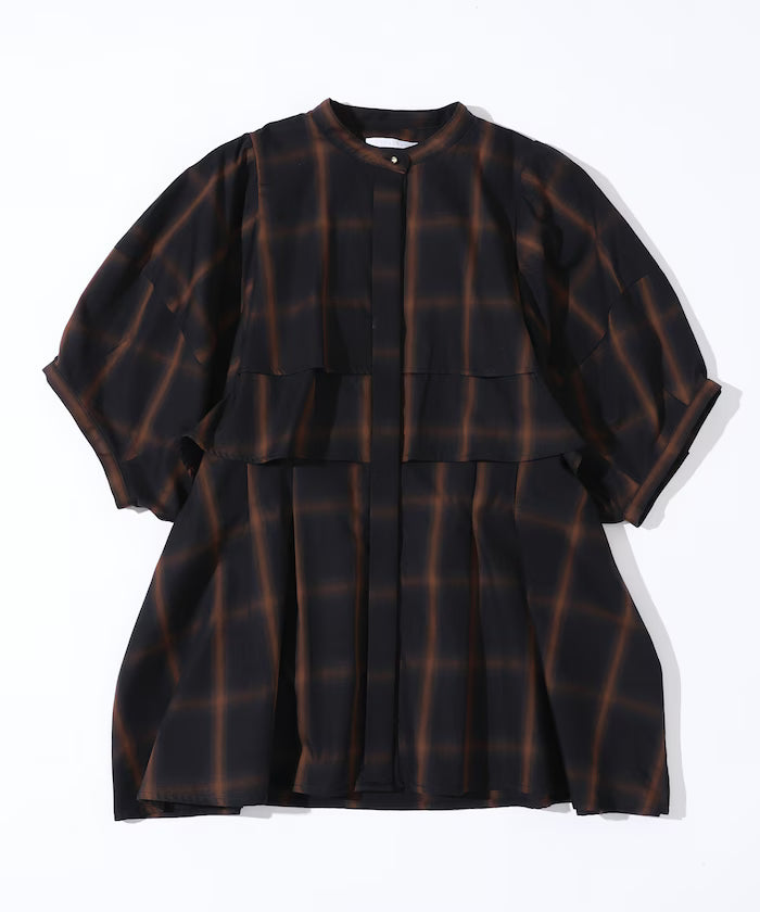 Ombre Check Flare Yoke Shirt / 5-Minute Sleeve Check Shirt