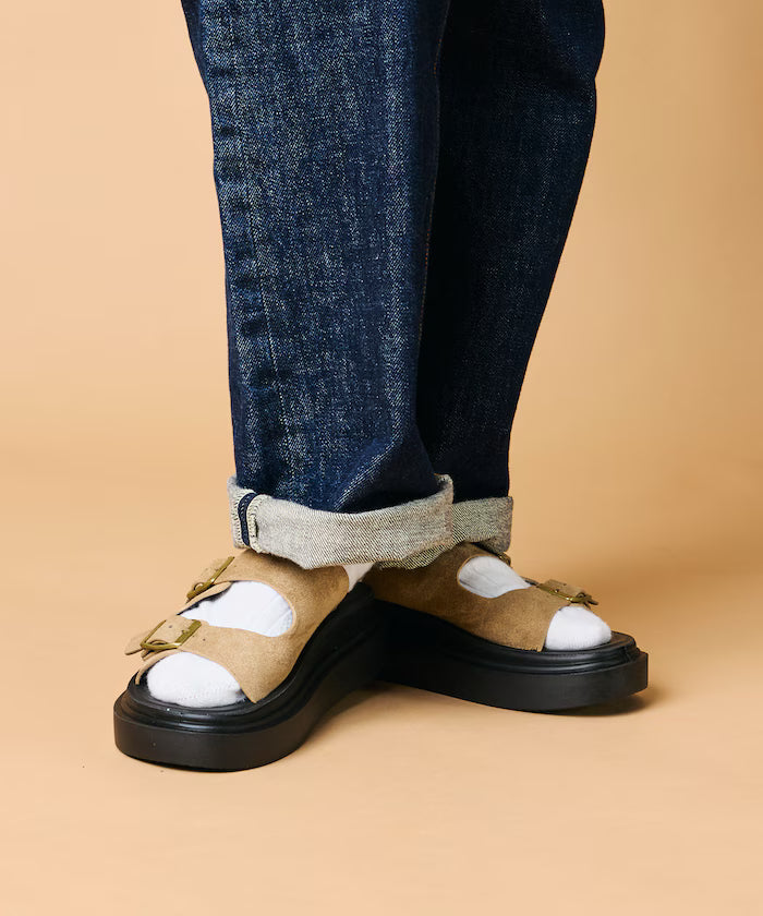 Lazerette SW Double Strap Slide Sandal / Platform Sole [23~28cm] 【Limited Edition】