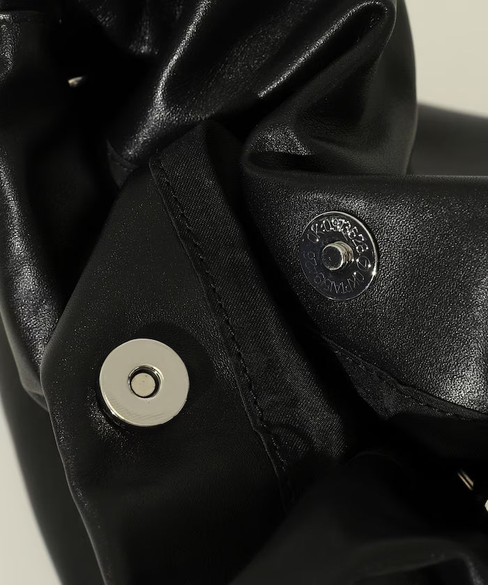 Leather 3WAY Kinchaku Bag / Cowhide / Water-resistant Leather