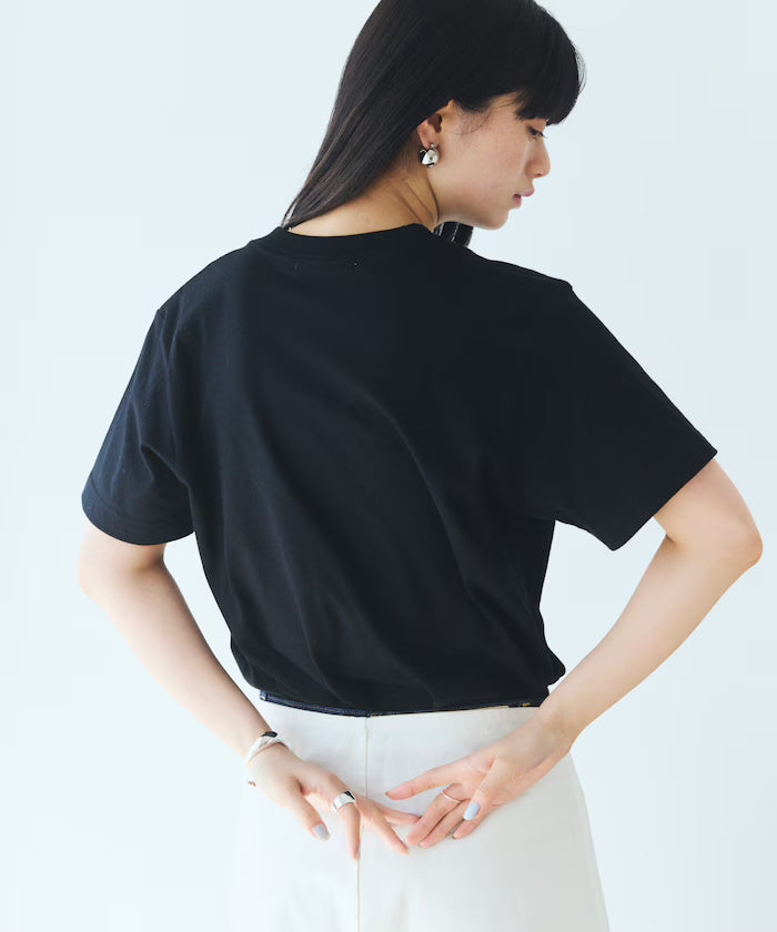 Comfortable Ribbon Print Crew Neck T-shirt