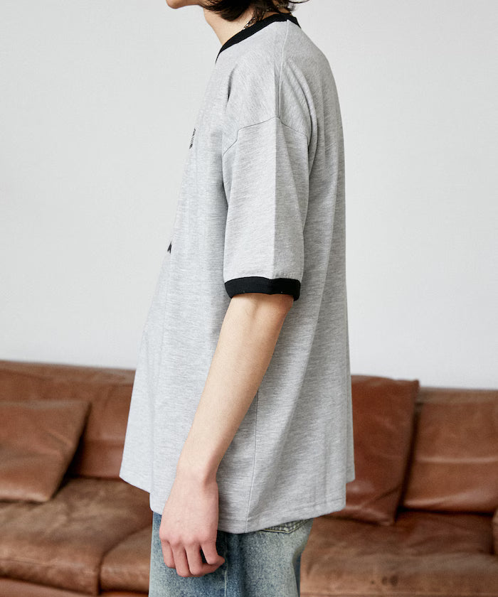 <Functional Material>Mickey Mouse/Sketch Ringer T-Shirt Limited Edition