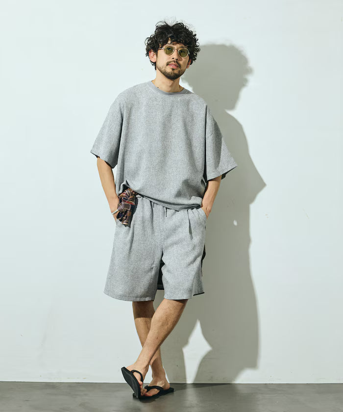 Summer Tweed Short Sleeve Crew Neck / Compatible with Setup