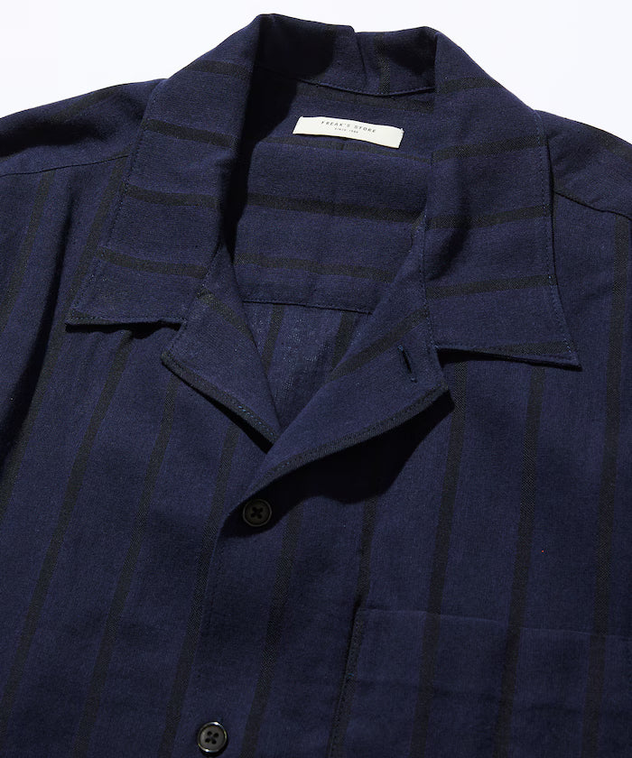 Relax Fit Relaxed Fit Shadow Stripe Open Color Shirt [Limited Release]