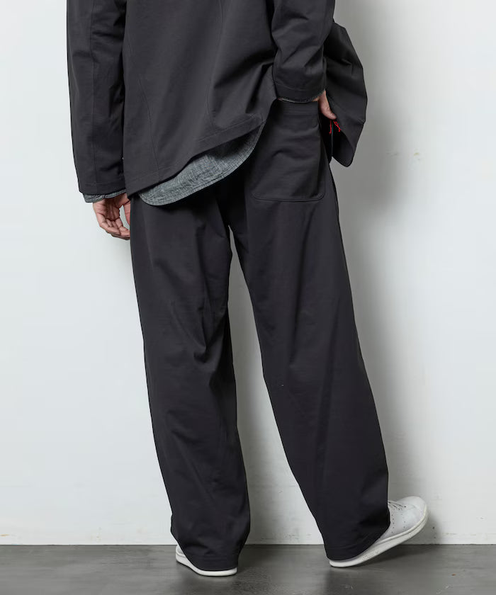 AIRDRY HIGH TECH YARN High-Performance Material Easy Wide Slacks Pants Relaxed Fit