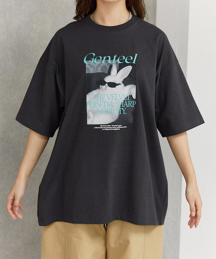 <Functional Material> Genteel Rabbit Print T-Shirt Limited Edition