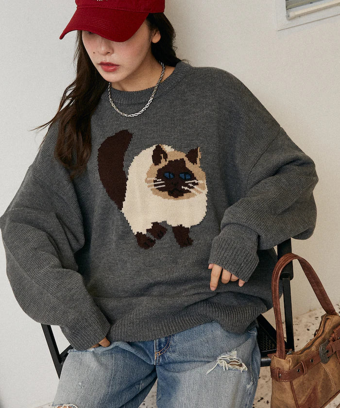 Various Cat Design Knit Limited Edition