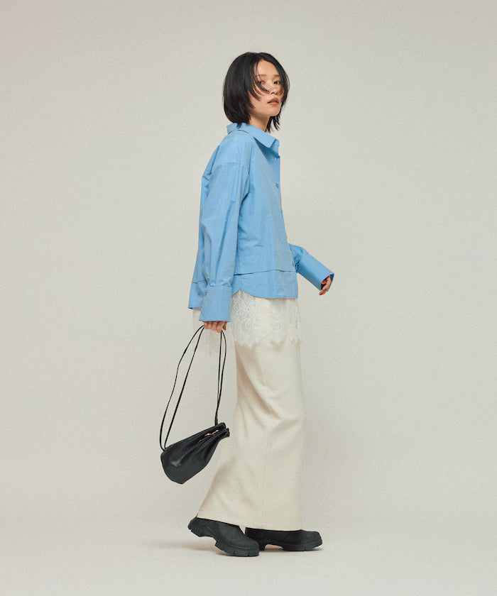 Oversized Lace Layered Shirt