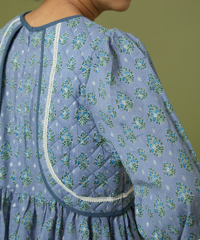 Bust Cut One-Piece with Chest Quilt and Ribbon