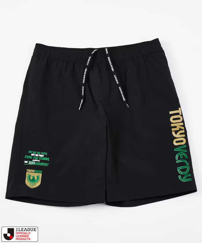 【May 15 12:00 Start of Sale】J.LEAGUE × FREAK'S STORE Exclusive SUPPORTERS NYLON SHORTS 【Tokyo Verdy】 - Black