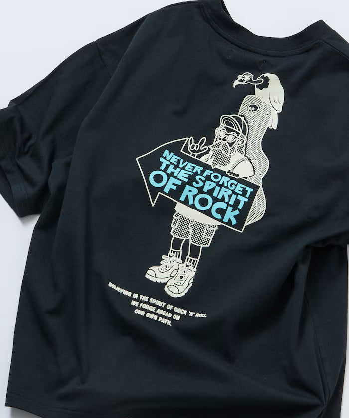 Limited Edition Big Silhouette Back Print T-Shirt CAMP MAN - Black