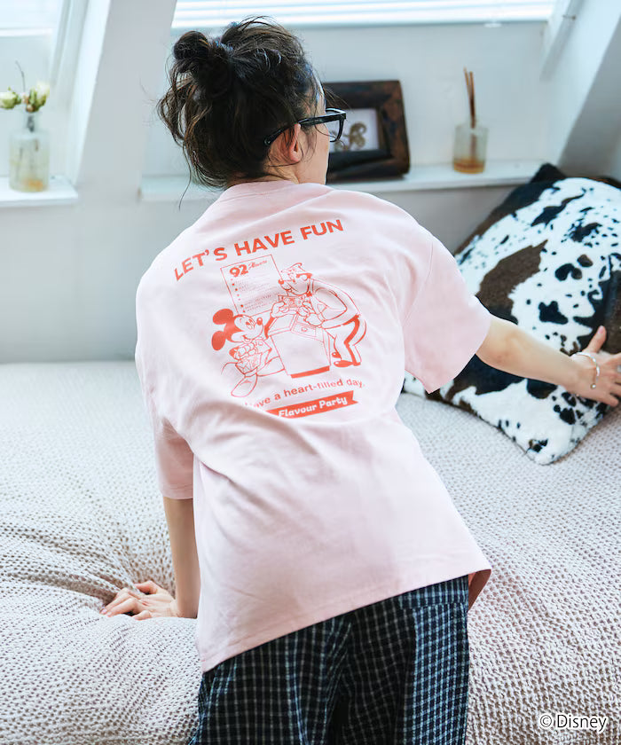 DISNEY Mickey Mouse Exclusive Big Silhouette Back Print T-Shirt / HAVE FUN 【Limited Edition】