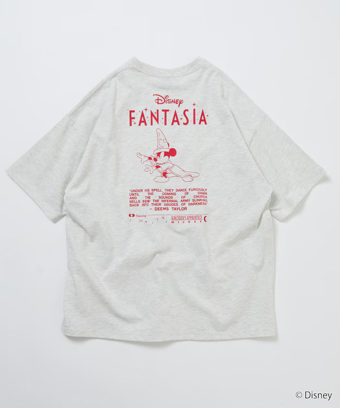 DISNEY/Mickey Mouse 'Fantasia'/Back Print Crew Neck T-Shirt [Limited Edition]