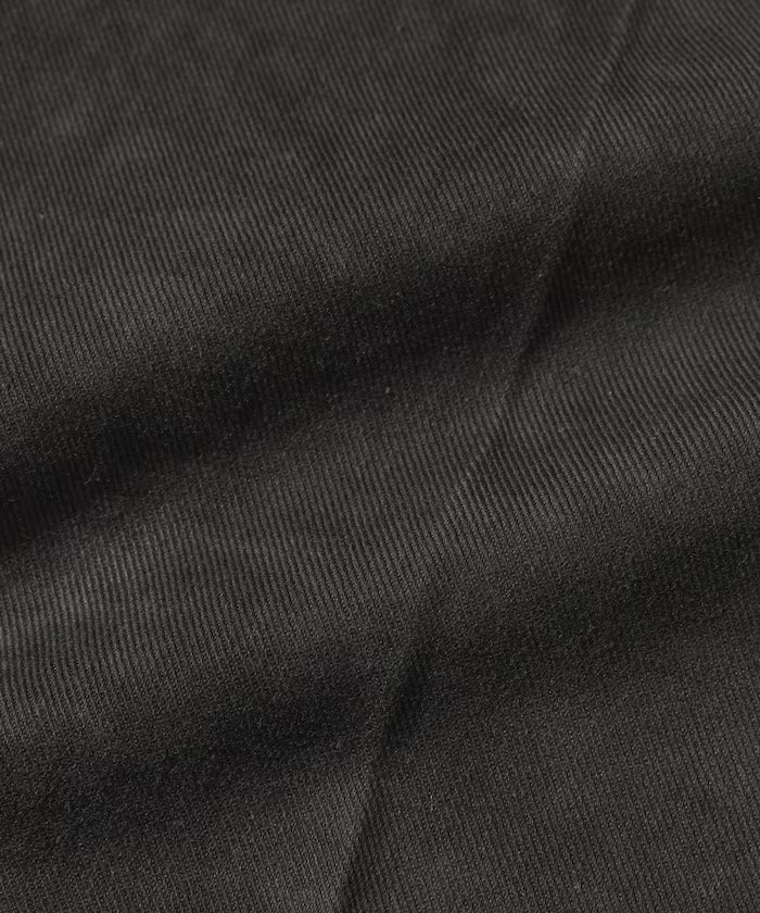 Fade processing cotton tuck wide pants