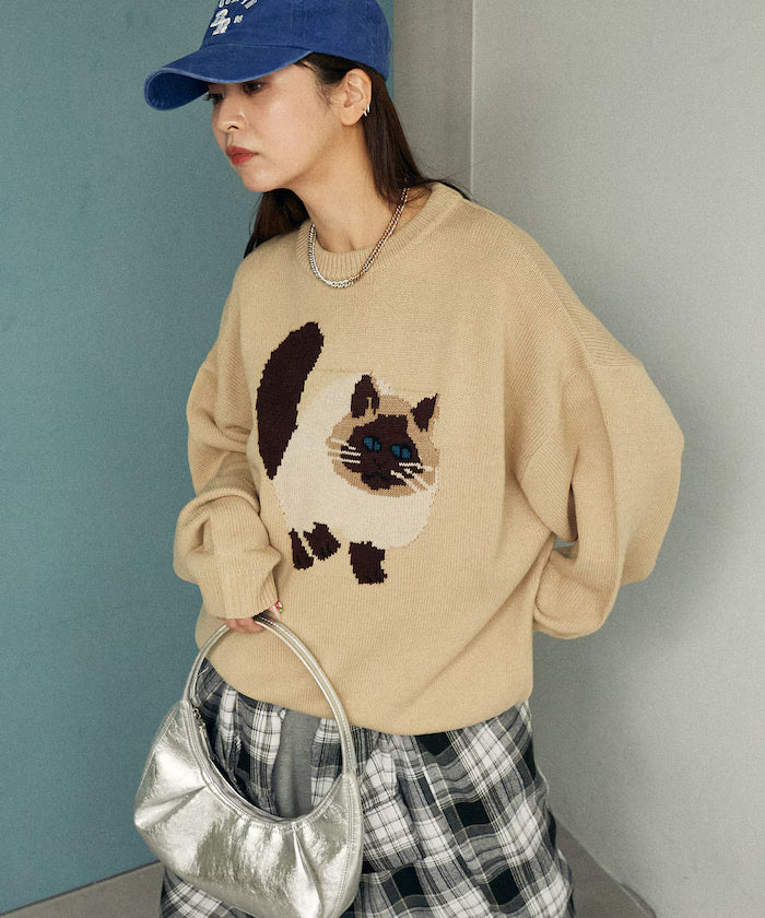 Various Cat Design Knit Limited Edition