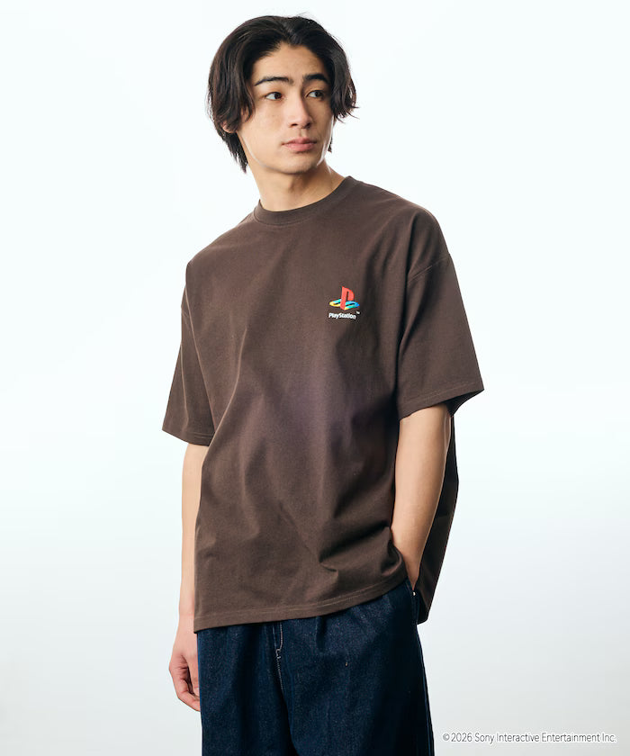 Big Silhouette Back Print Crew Neck T-Shirt/PlayStation Ape Escape 【Limited Edition】