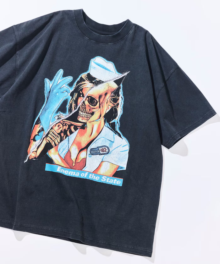 【EXCLUSIVE】BLINK182 print Tee / Blink182 print crew neck T-shirt - Sumi Kuro
